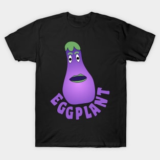 Eggplant Text T-Shirt